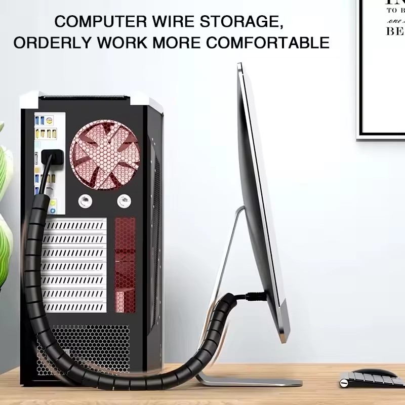 2M/1M 길이의 유연한 나선형 케이블 보호대, 케이블 - Cable Lock Flexible 리뷰 및 가격